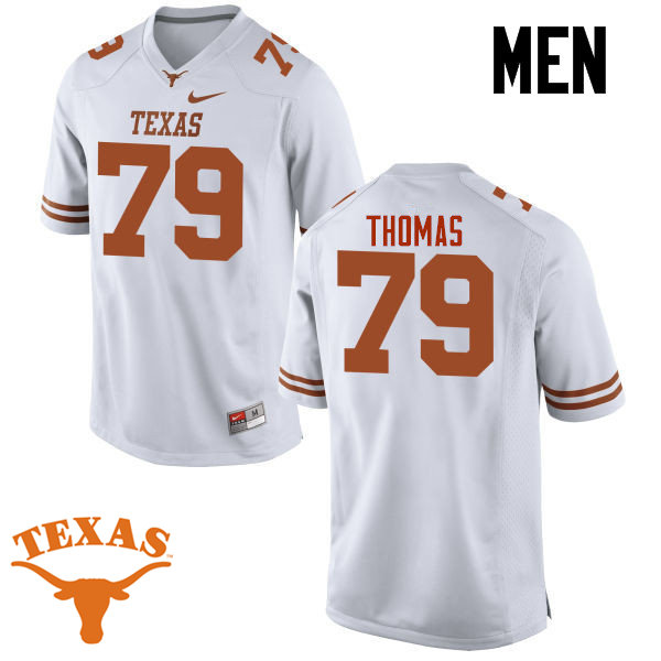 Men #79 Garrett Thomas Texas Longhorns College Football Jerseys-White